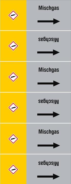 Actual product image Brady ISO 20560 Pipe markers - Gas
