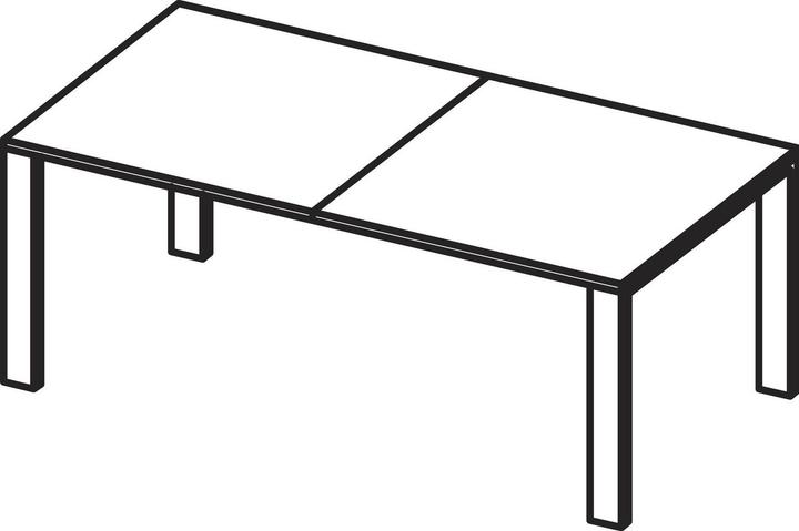 Produktbild Pöttker CLASSIC Ausziehtischführung, Auszugslänge 1771 mm, 90 kg, Stahl verzinkt