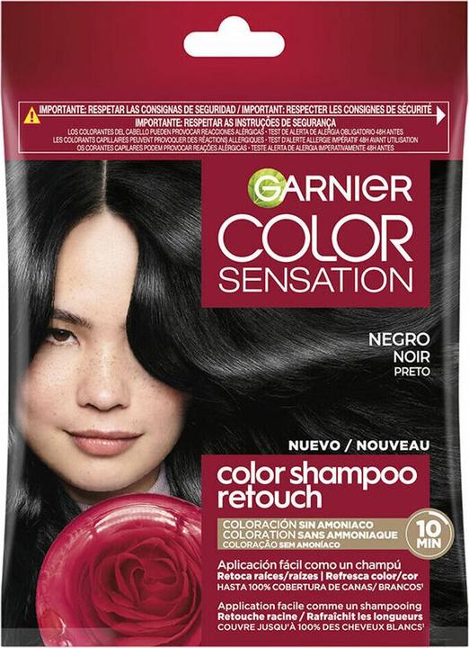 Actual product image Garnier Color Shampoo Retouch Semi-Permanent Black (1.0 Black)