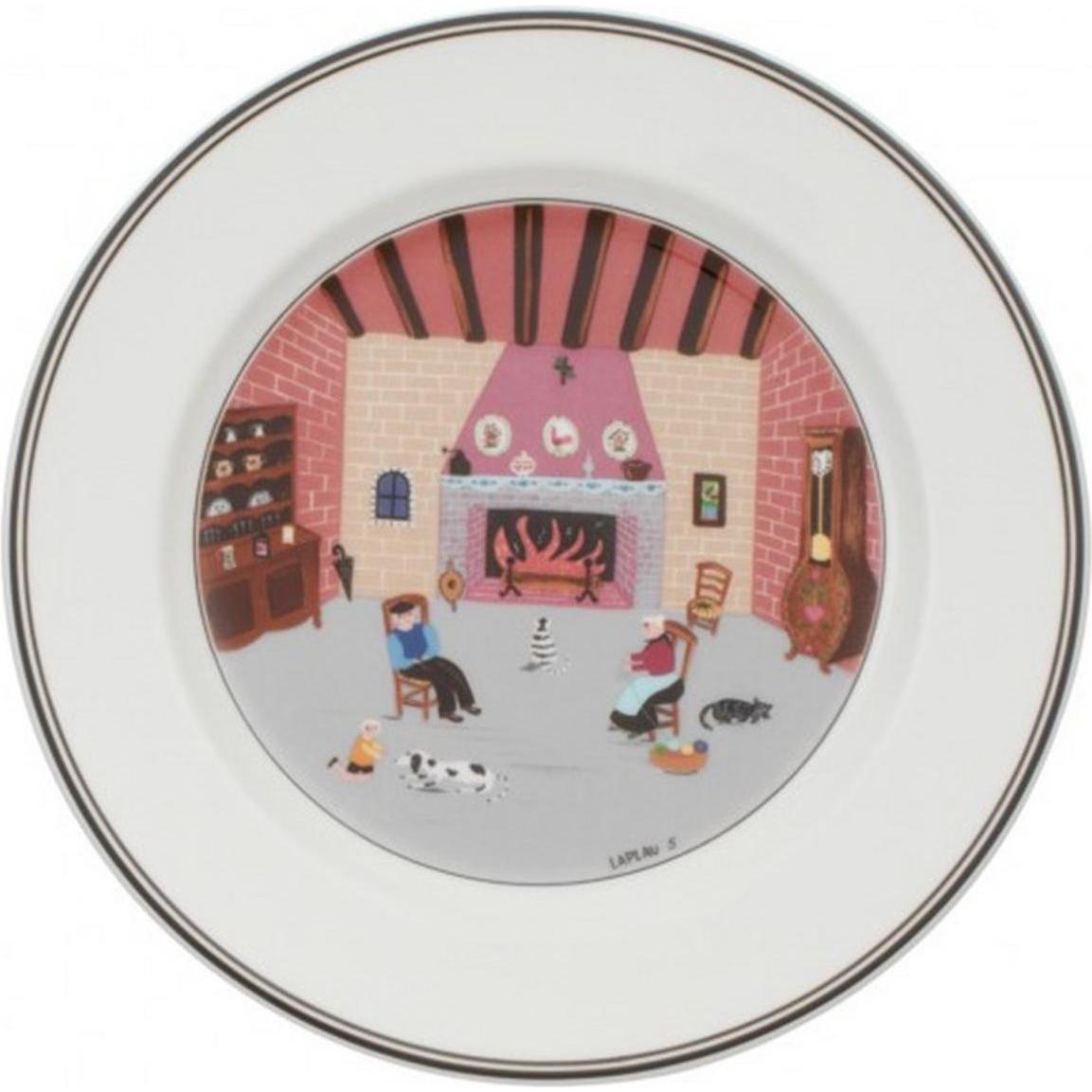 Villeroy & Boch Frühstücksteller Kamin Design Naif, Teller, Mehrfarbig