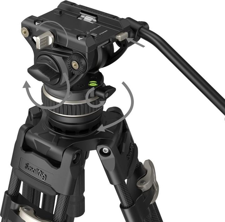 Productafbeelding SmallRig 3989 Heavy-Duty Koolstofvezel Video Statief Kit FreeBlazer (Metaal, Koolstof, Plastic)