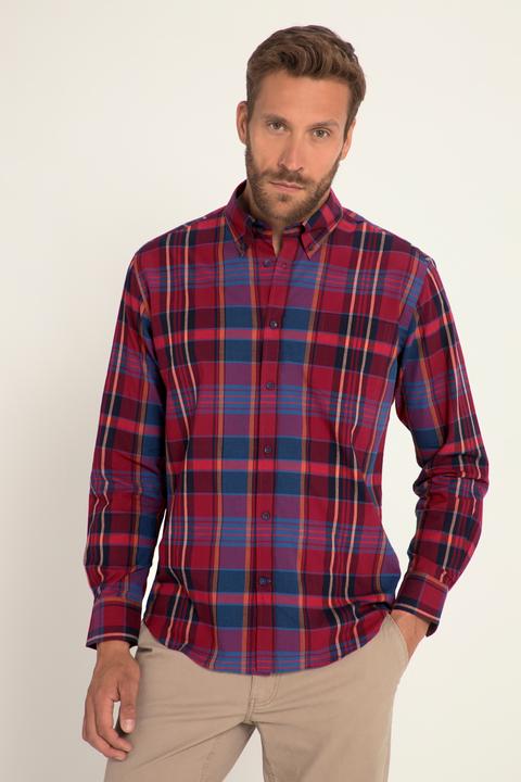 Produktbild JP1880 Karohemd, Langarm, Buttondown-Kragen, Modern Fit (XXL)
