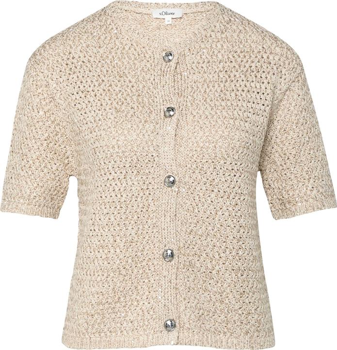 Produktbild s.Oliver Kurzarm-Strickjacke mit Knöpfen (48)