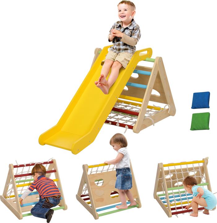 Aiyaplay Klettergerüst Kiefernholz, Mehrschichtenplatte Mehrfarbig