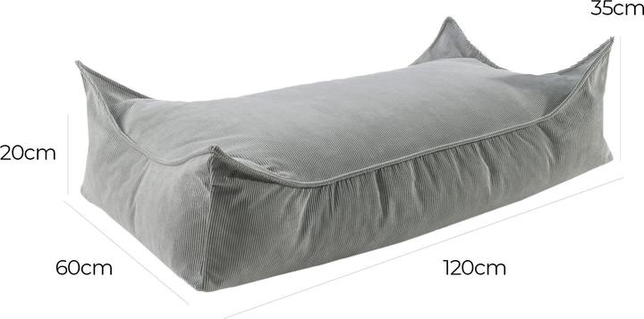 Produktbild Meowbaby Sitzsack für Kinder, Rechteckig, Cord, Grau (Kindersitzgruppe)