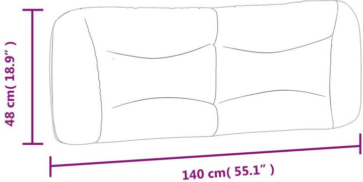 Image du produit vidaXL Kopfteil-Kissen (15 x 15 x 48 cm)