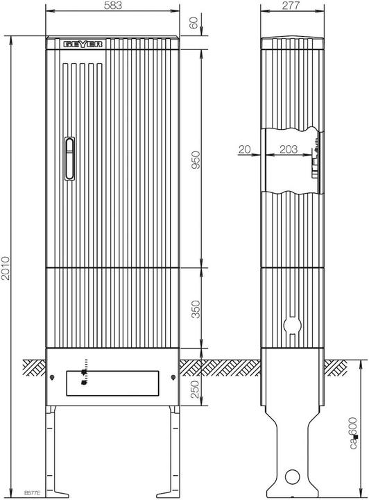 Produktbild ABN SK205A SÃ¤ule BH7 max.4Einbaueinheiten E-Cu 30x6mm