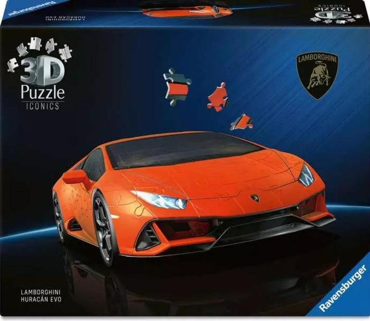 Produktbild Ravensburger 3D Puzzle Iconics: Lamborghini Huracán Evo orange / 108 Teile / ab: 8 Jahren (108 Teile)