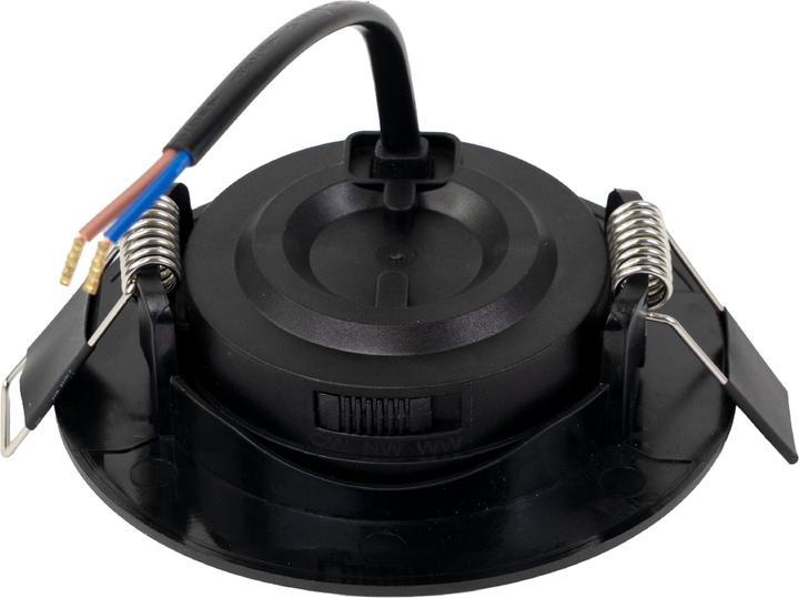 Produktbild Luxula LED CCT Downlight, Ein- und Aufbaustrahler, schwenkbar, schwarz, dimmbar, 5 W, 420 lm (420 lm)