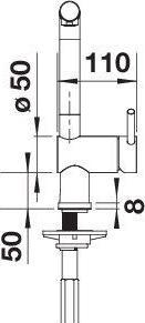 Actual product image Blanco LINUS-S satin dark steel | High pressure | With retractable hose | Backflow preventer |