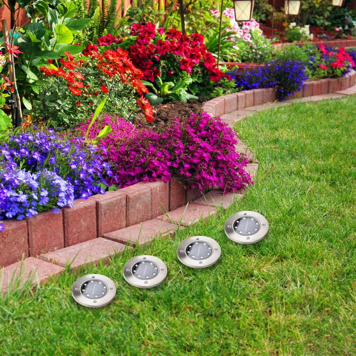 Actual product image Out of the blue LED garden ground lights, set of 4 (IP44)