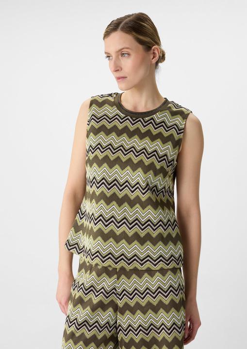 Actual product image Comma T-Shirt Stricktop mit Zick-Zack-Muster (48)