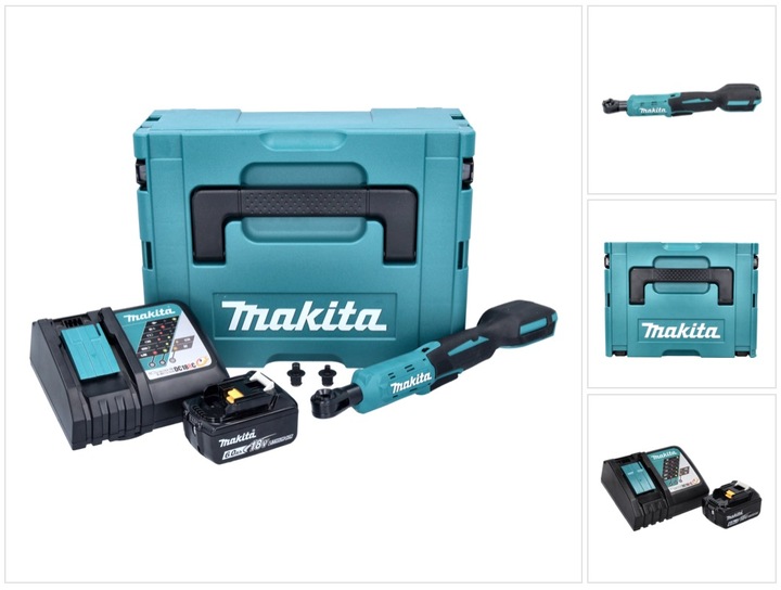 Makita PWR 180 RG1J Battery ratchet screwdriver 18 V 47.5 Nm 1/4" 3/8" + 1x battery 6.0 Ah + charger + Mak (1/4")