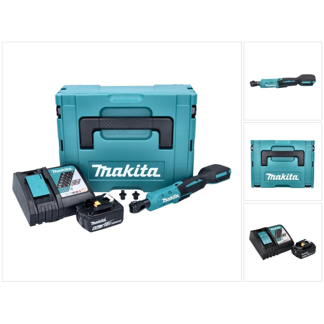 Makita, Ratsche, DWR 180 RG1J Akku Ratschenschrauber 18 V 47,5 Nm 1/4" 3/8" + 1x Akku 6,0 Ah + Ladegerät + Mak (1/4")