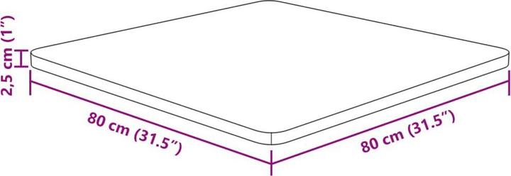 Actual product image VidaXL Richie (80 x 80 x 2.5 cm)