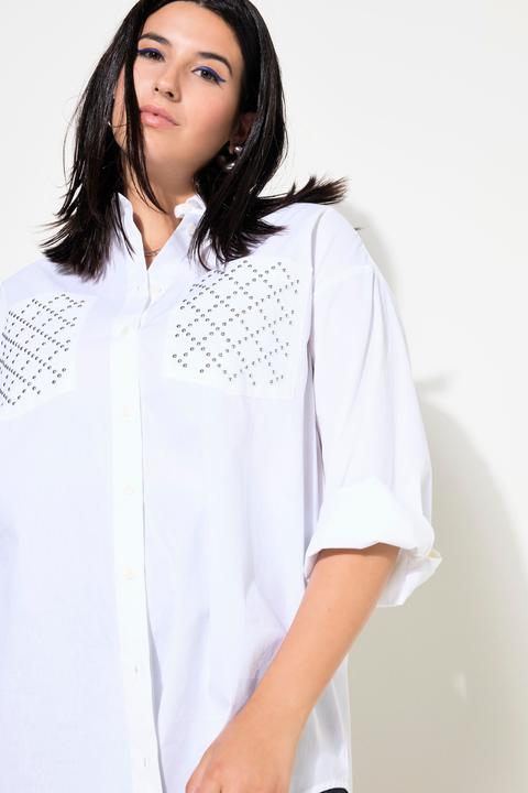 Produktbild Studio Untold Hemdbluse, oversized, Ziernieten-Taschen (54)