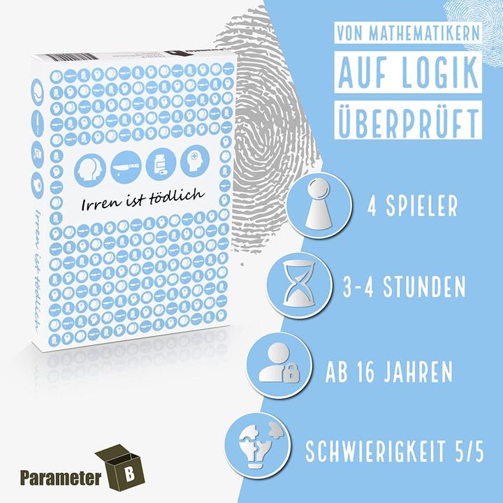 Productafbeelding Parameter B Vergissen is dodelijk - misdaaddiner (Duits, 4 Spelers)