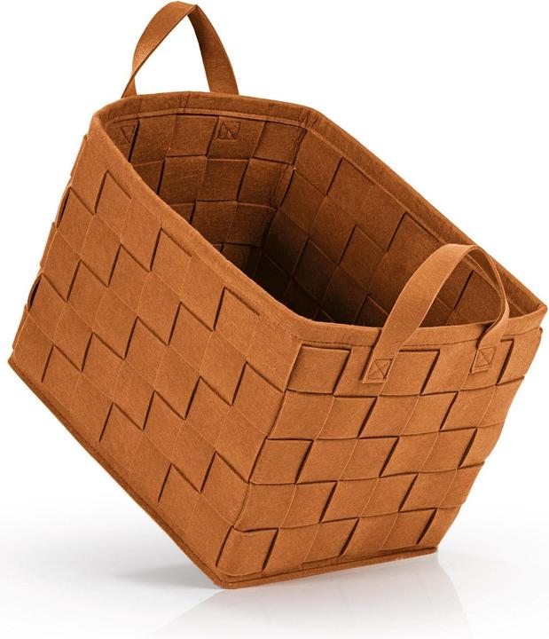Actual product image N8werk Felt storage basket 40 cm rust brown (1 x, 40 x 30 x 30 cm)