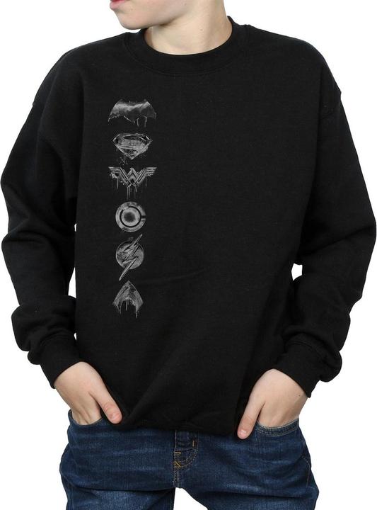Produktbild Justice League Movie Sprayed Emblems Sweatshirt Jungen (140, 146)