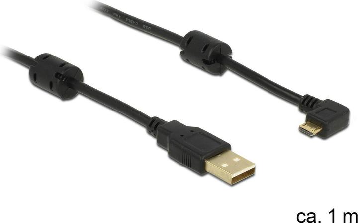 Produktbild Delock USB-A - USB micro-B gewinkelt 270° (1 m, USB 2.0)