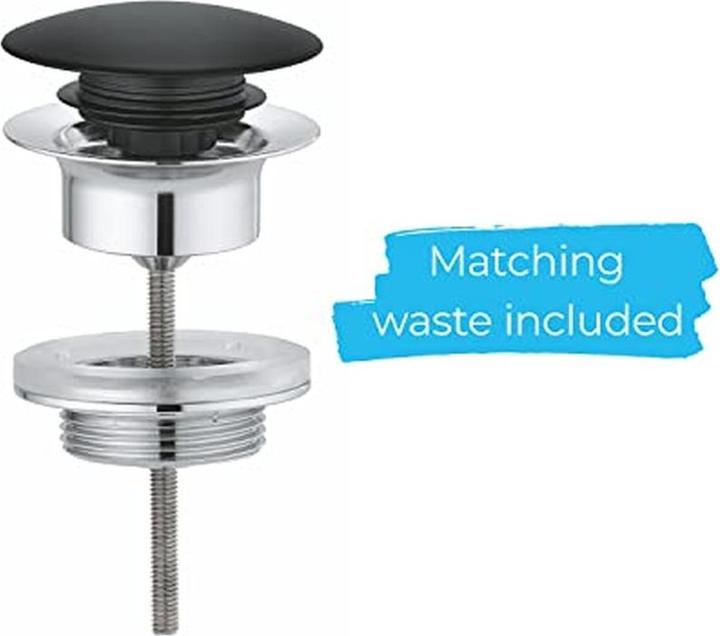 Produktbild Grohe Start QuickFix Lavaboarmatur, M-Size, Push-Open, Kaltwasser bei Mittelstellung, mattschwarz