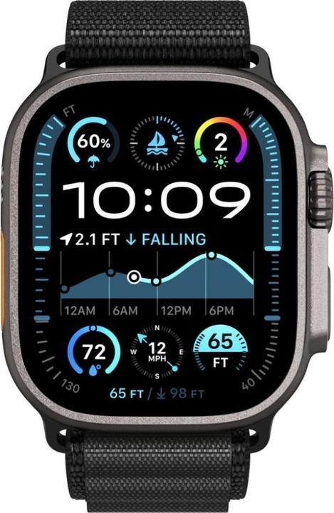 Produktbild Spigen - WBF1 - Apple Watch 6 / 7 / 8 / 9 / 10 / SE / SE 2 / Ultra / Ultra 2 (44/45/46/49mm) - Black (Nylon)