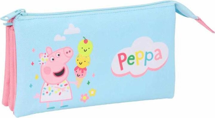 Peppa Pig Dreifaches Mehrzweck-Etui Blau 22 X 12 X 3 Cm