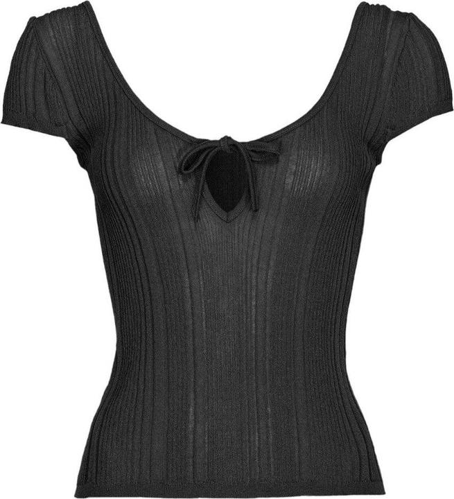 Produktbild Pinko Rippel-Tüllpullover mit Fransen (M)