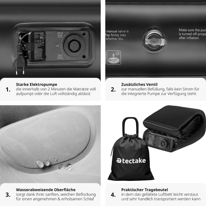 Image du produit tectake Matelas gonflable AirDreams avec pompe électrique