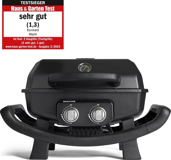 Burnhard Wayne Balkongrill 2-Brenner, black (4.40 kW)