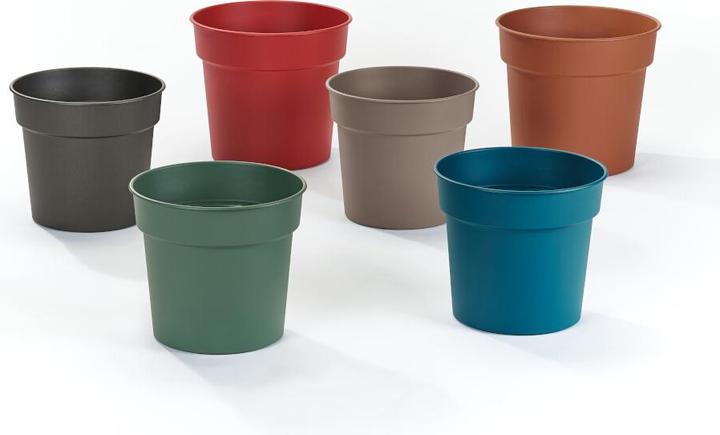 Actual product image Euro3plast Planter Tellus Ø 35 cm taupe Greener (35 x 31 cm)