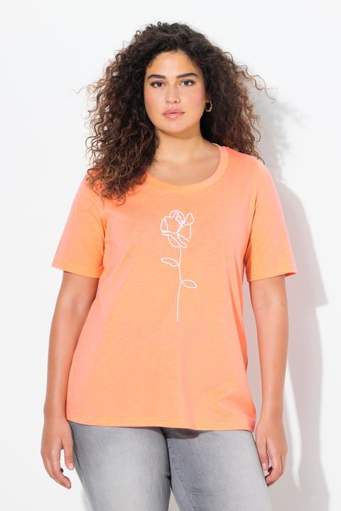Actual product image Ulla Popken Rose Short Sleeve Graphic Tee (58)