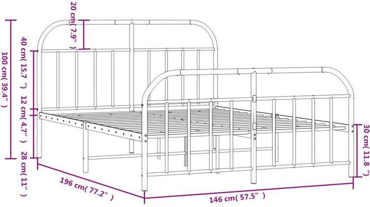 Image du produit vidaXL Bettgestell (140 x 190 cm)