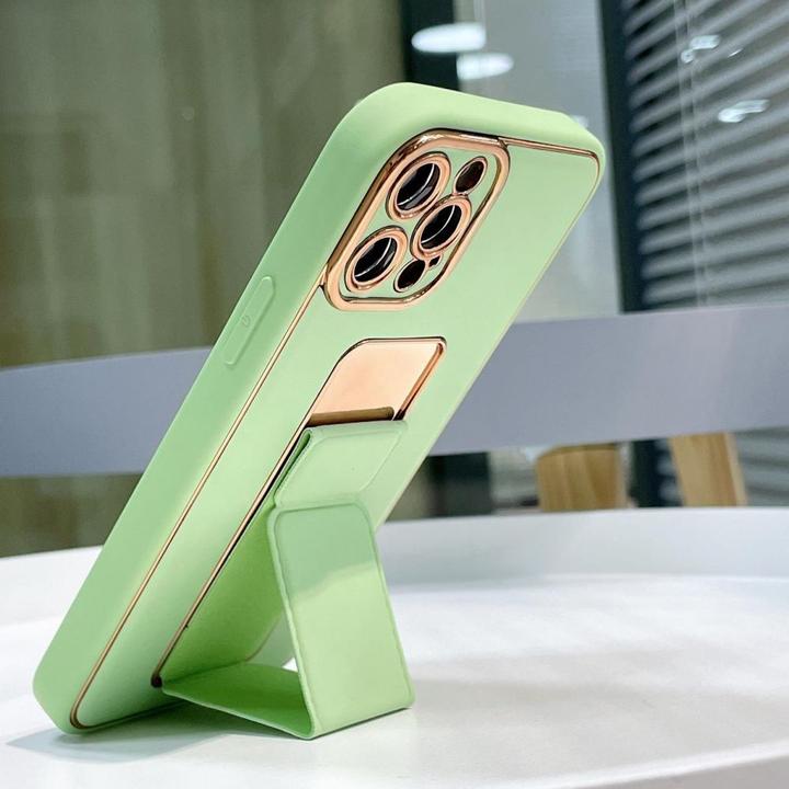 Produktbild Hurtel New Kickstand Case case for iPhone 13 Pro Max with stand green (Apple iPhone 13 Pro Max)