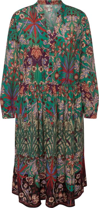 Image du produit Ulla Popken Robe midi à col en V et manches longues, imprimé patchwork (46, 48)