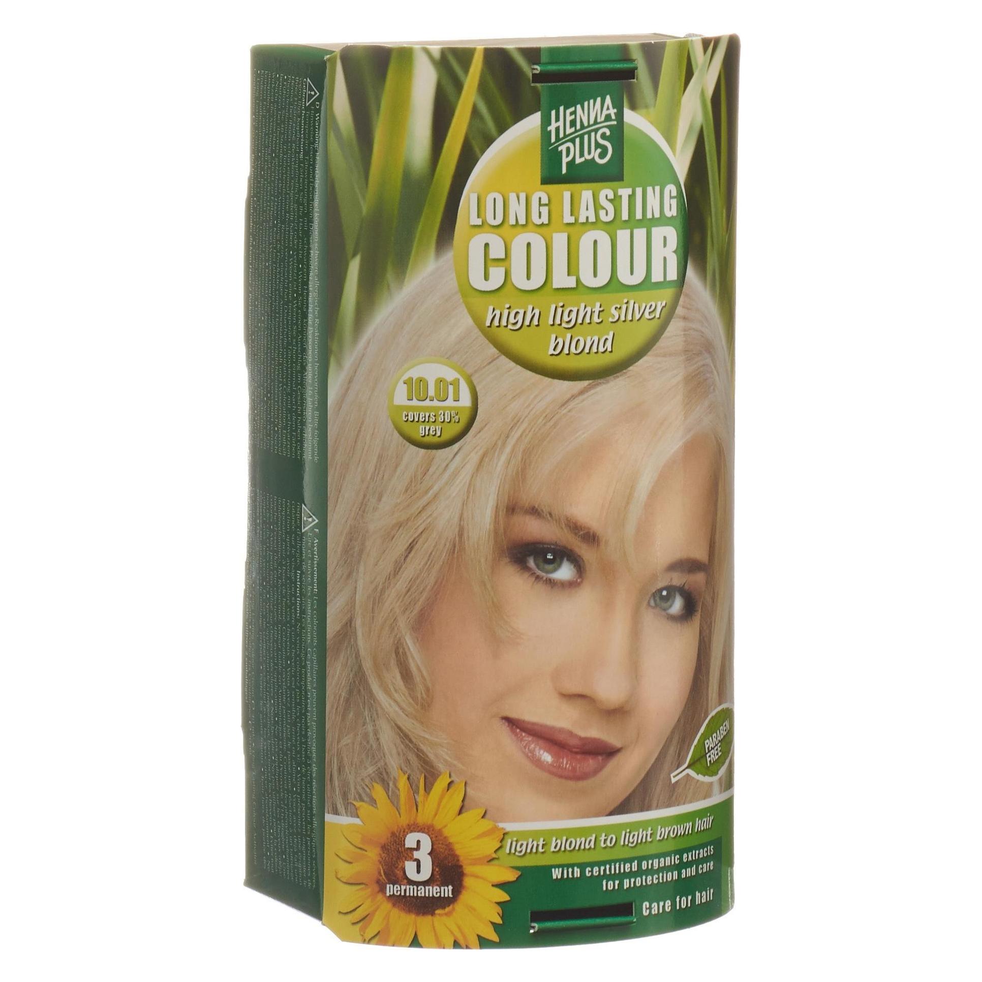 Hennaplus, Haarkleur, Langdurige Kleur (10.01 Licht-Zilver Blond)