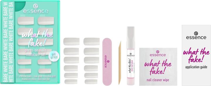 Produktbild essence what the fake! PRESS-ON NAILS manicure set (Kunstnägel, Weiss)