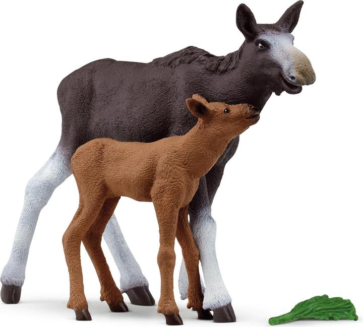 Actual product image Schleich Moose cow with calf (NatGeo)