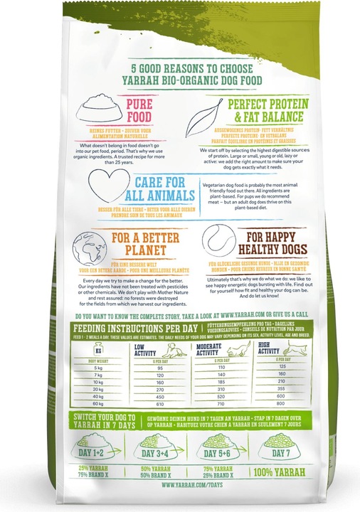 Produktbild Yarrah Trockenfutter Dog TF Bio Vega, 10 kg, Adult, Getreidefrei (Adult, 1 Stk., 10000 g)