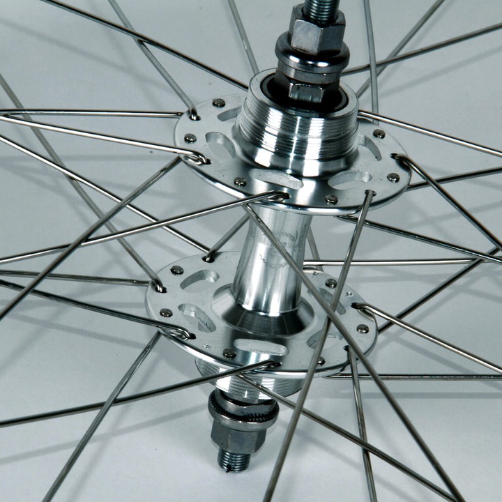 Actual product image Novatec Singlespeed/Fixed wheelset - polished silver (28")