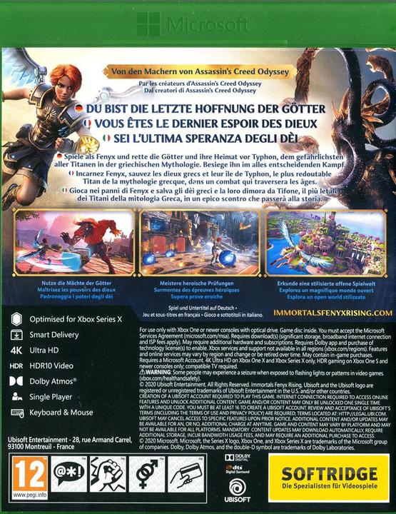 Produktbild Ubisoft Immortals Fenyx Rising (Xbox One X, Xbox Series X, Multilingual)