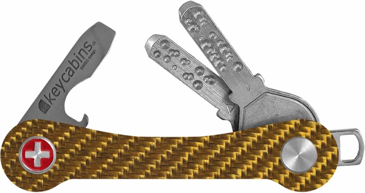 Actual product image Keycabins Key organizer KCCS1.2 Carbon S1 gold