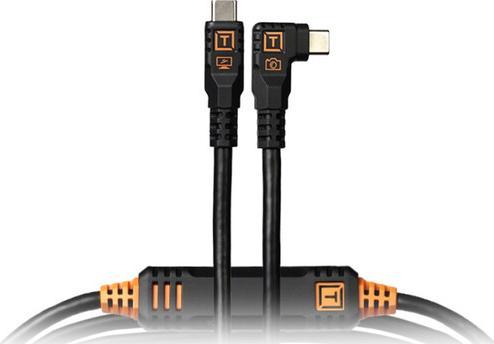 Actual product image Tether Tools TetherPro Optima USB-C gerade zu rechtwinklig, 4.6 m, Schwarz (4.60 m, USB 3.2 Gen 2)