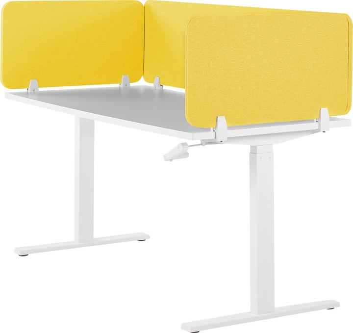 Actual product image Beliani Desk divider mustard yellow 130 x 40 cm WALLY (130 x 40 cm)