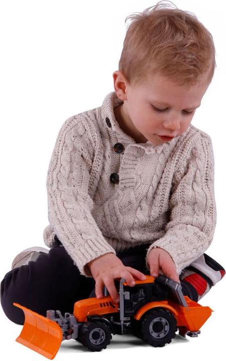 Produktbild Polesie Cavallino Traktor mit Schneepflug Gelb, Massstab 1:32