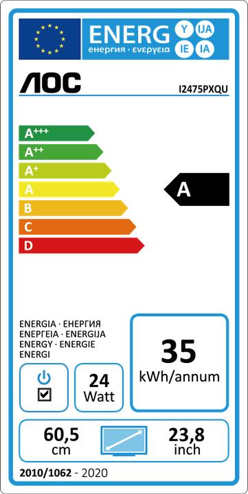 Energie-Label AOC I2475pxqu (1920 x 1080 Pixel, 23.82")