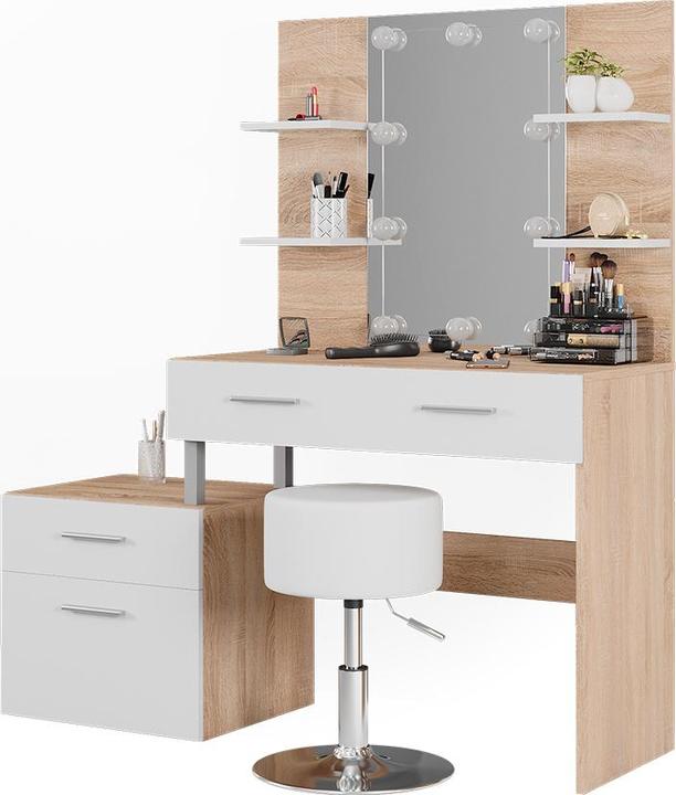 Actual product image Vicco Maria with stool and lighting (132 x 43 x 145.5 cm)