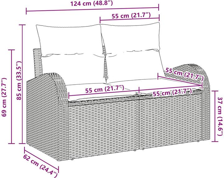 Produktbild vidaXL Outdoor-Sofa