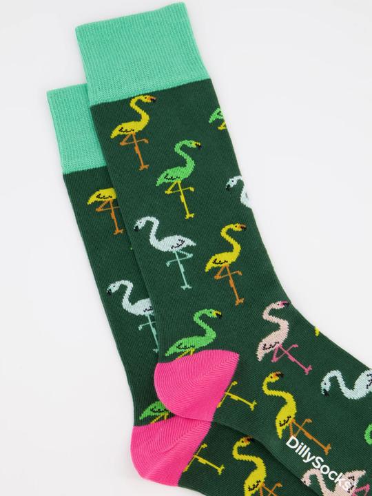 Actual product image DillySocks Flamingo Forest (Single pack, 41 - 46)