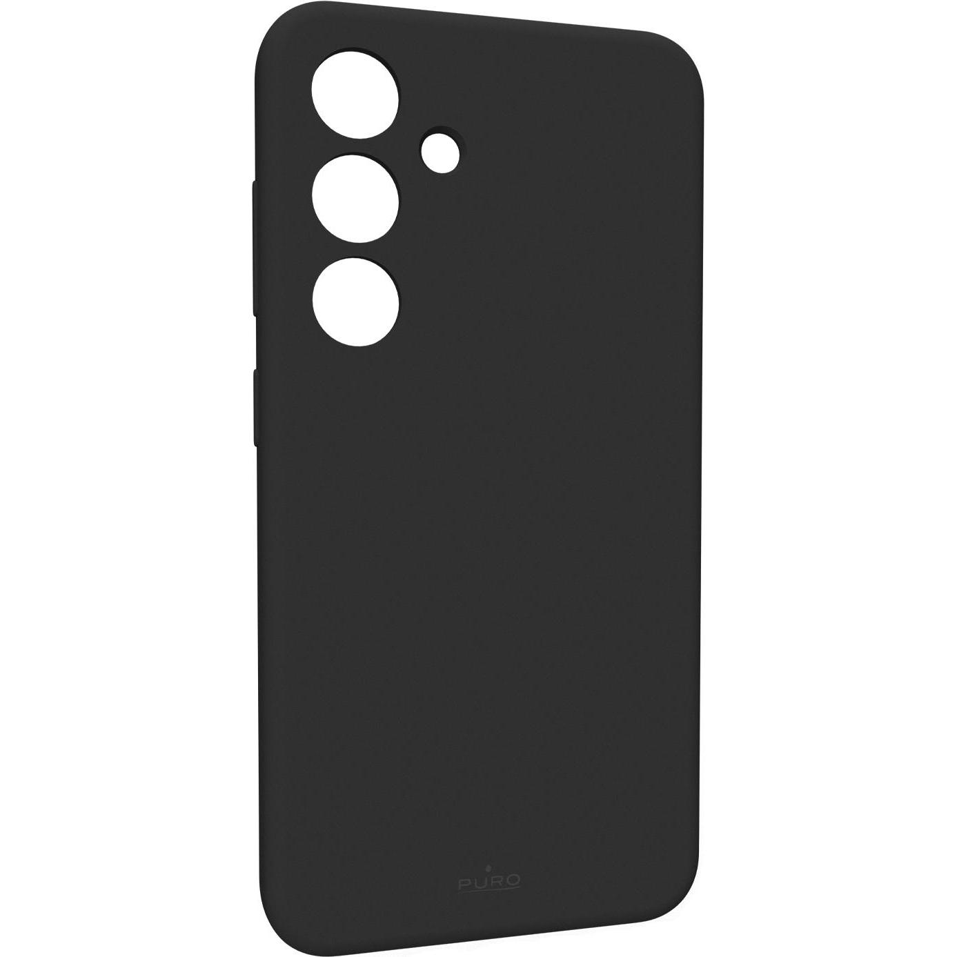 SBS Puro ICON Silicon Cover schwarz (Samsung Galaxy S24+), Smartphone Hülle, Schwarz